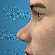 Profile view of a human face illustration.
