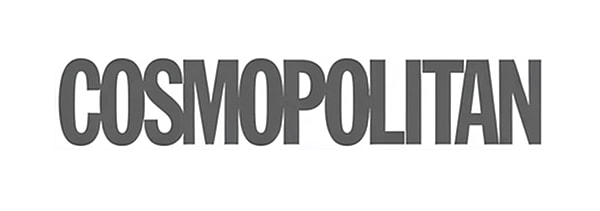Cosmopolitan magazine logo in gray text.