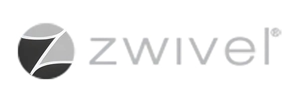 ZwiVel logo in gray and black design.