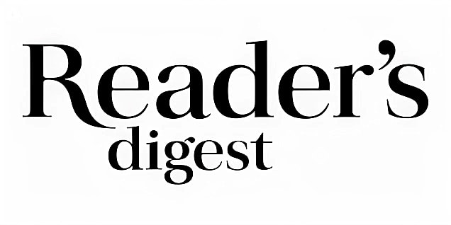 Reader's Digest logo in black and white.