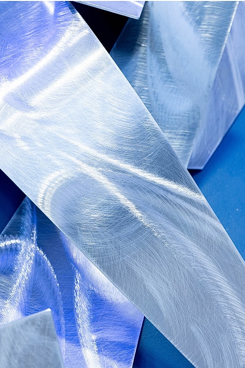 Metallic blue and silver abstract texture.