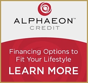 Alphaeon Credit financing options advertisement.