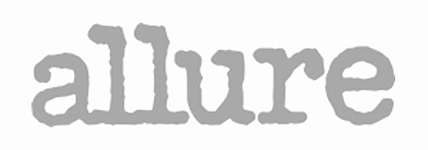 Text of the word allure in gray.