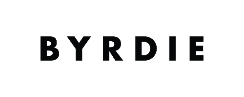 Byrdie logo in black text