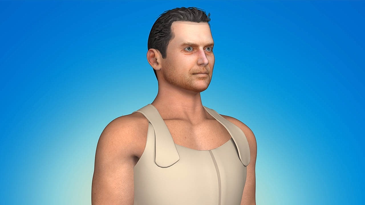 Illustration of breast tissue and possible cancer cells.